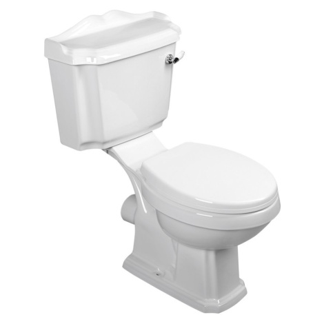 AQUALINE ANTIK WC kombi, retro, spodní/zadní odpad, bílá AK107-01