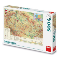 Puzzle Mapa České republiky 500 dílků DINO