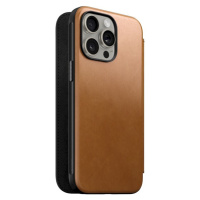 Nomad Modern Leather Folio iPhone 15 Pro Max english tan