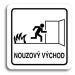 Accept Piktogram "nouzový východ III" (80 × 80 mm) (bílá tabulka - černý tisk)