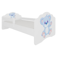 ArtAdrk Dětská postel CASIMO | se zábranou Provedení: Modrý medvídek