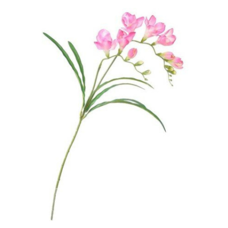 Umělá květina Frézie růžová, 57 cm