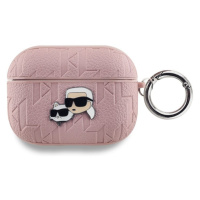 Karl Lagerfeld PU Embossed Choupette Heads Pouzdro pro AirPods Pro KLAPPGKCPP