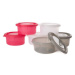 Bo Jungle Misky s víčky Bowls Pink/White/Grey 300ml (6ks)