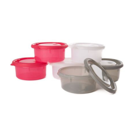 Bo Jungle Misky s víčky Bowls Pink/White/Grey 300ml (6ks)