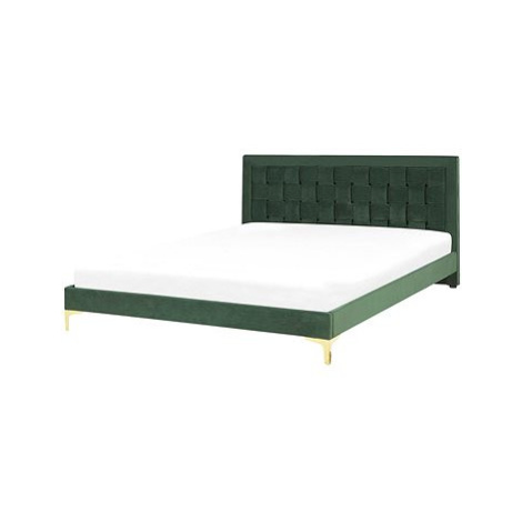 BELIANI postel LIMOUX 160 × 200 cm, sametová, zelená
