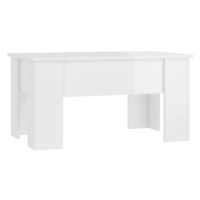 Shumee Konferenční stolek 79 × 49 × 41 cm, lesklý bílý