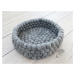 Ocelově šedý kuličkový vlněný úložný košík Wooldot Ball Basket, ⌀ 28 cm