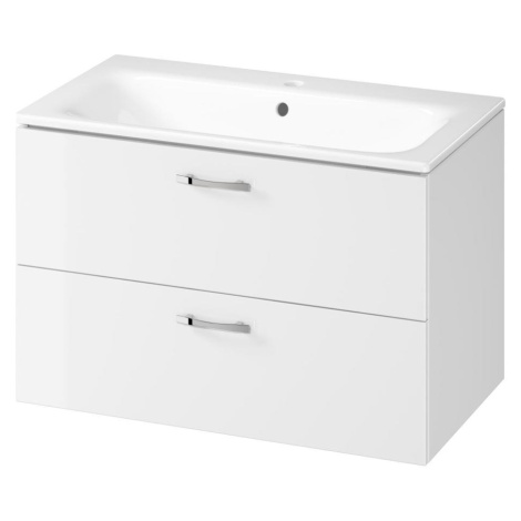 Cersanit S801-538 - Závěsná koupelnová skříňka s umyvadlem NIKO 80x45 cm bílá S801-538