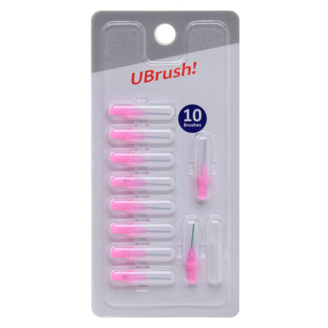 UBrush! Mezizubní kartáček 0,7 mm růžový 10 ks