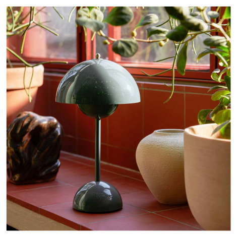 &Tradition &Tradition LED dobíjecí stolní lampa Flowerpot VP9, kamenná modrá