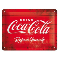 Plechová cedule Coca-Cola - Red Logo, 20 × 15 cm