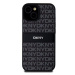 DKNY PU Leather Repeat Pattern Tonal Stripe Zadní Kryt pro iPhone 15 Black