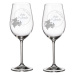 Dekorant svatby Svatební sklenice na bílé víno KRUH LIST 350 ML 2KS
