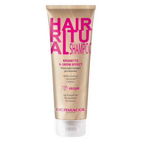 Obnovující šampon pro hnědé vlasy Hair Ritual (Brunette &amp; Grow Effect Shampoo) Dermacol - 250 ml
