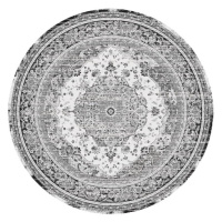 Norddan Designový kulatý koberec Maile 200 cm černo-bílý