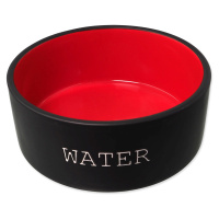 Dog Fantasy Miska keramická Water černá/červená 13x5,5 cm 400 ml