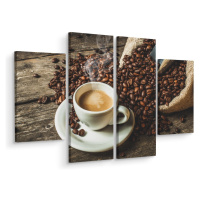 MyBestHome BOX Vícedílné plátno Šálek Horké Kávy Varianta: 90x120