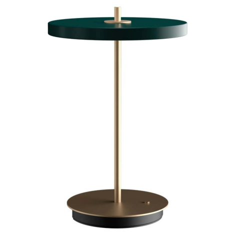 Zelená LED stmívatelná stolní lampa s kovovým stínidlem (výška 31 cm) Asteria Move – UMAGE