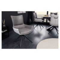 LuxD Designová otočná židle Wendell šedá / světle šedá