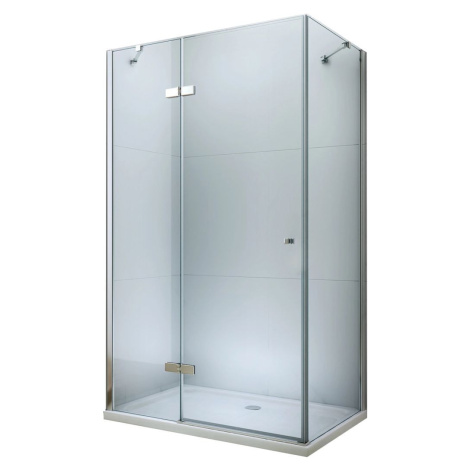 MEXEN/S Roma sprchový kout otevírací 110x100, sklo transparent, chrom + vanička 854-110-100-01-0