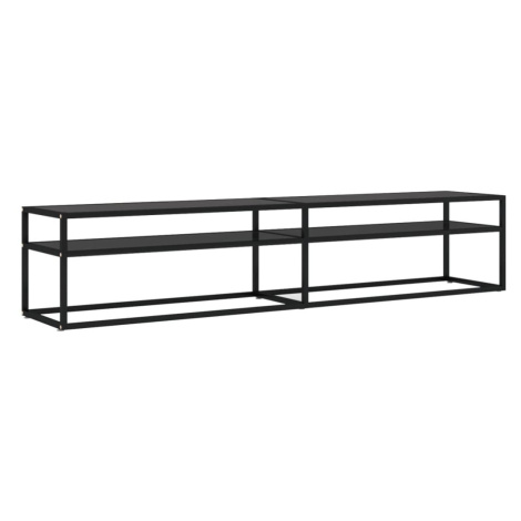 vidaXL TV stolek černý 200 x 40 x 40,5 cm tvrzené sklo