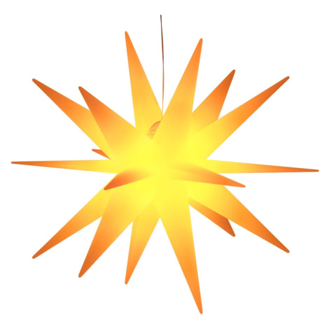 vidaXL Svítící vánoční hvězda s LED skládací žlutá 100 cm