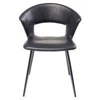 KARE Design Černá čalouněná jídelní židle Reunion