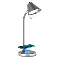 08972L - LED Stmívatelná stolní lampa FINCH LED/9W/12/230V šedá/chrom