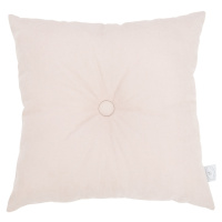Cotton & Sweets Čtvercový polštář s knoflíkem pudrově růžová 40x40 cm