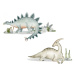 YOKODESIGN Samolepka na zeď steegosaurus a parasaurolophus Velikost: velká - L