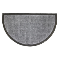 HomeLife Rohožka půlkruh, guma + PP, šedá, 45 x 75 cm-5166