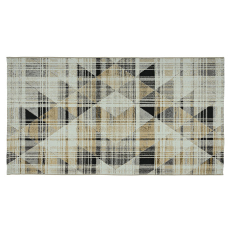 Venkovní vzorovaný koberec TROJKAT krémová 80x150 cm Multidecor