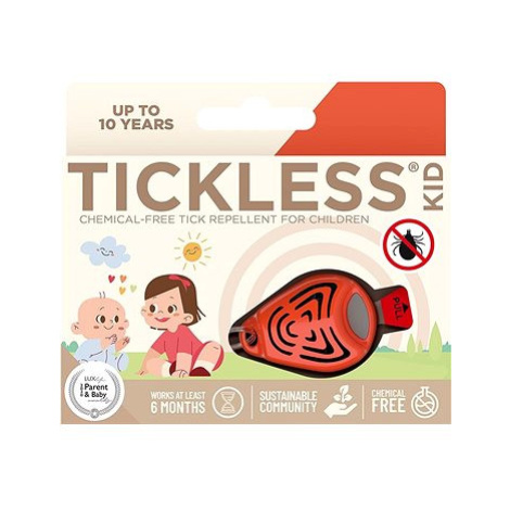 TickLess Kid Ultrazvukový odpuzovač klíšťat oranžový