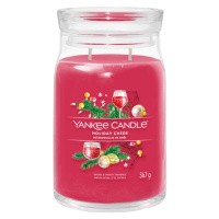 YANKEE CANDLE Signature Vonná svíčka velká 2 knoty Holiday Cheer 567 g