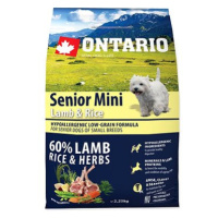 Ontario Senior Mini Lamb & Rice 2,25 kg