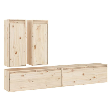 vidaXL TV skříňky 4 ks masivní borové dřevo