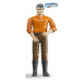Bruder 60007 BWorld Figurka muž, hnědé kalhoty, 11 cm