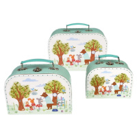 Kartonové dětské organizéry na hračky v sadě 3 ks 21x28x8 cm Woodland Friends – Rex London