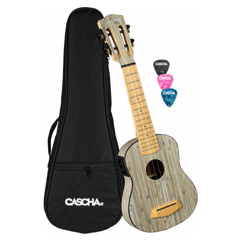 Cascha HH 2315E Bamboo Sopránové ukulele Graphite