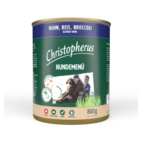 Christopherus Senior krmivo pro psy kuřecí s rýží a brokolicí 6 × 800 g