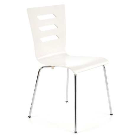 Židle K155 kov/dřevo bílá 46x47x85 BAUMAX