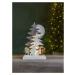 Vánoční dřevěná světelná LED dekorace Star Trading Forest Friends, výška 44 cm