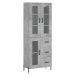 vidaXL Skříň highboard betonově šedá 69,5x34x180 cm kompozitní dřevo