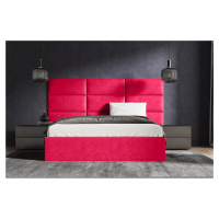 Eka Čalouněná postel Lucy 2 - 160x200 cm Barva látky Trinity: (2309) Červená, Úložný prostor: Be