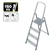 PROTECO 6614-KR schůdky Al 4-stupňové, nosnost 150kg