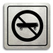Accept Piktogram "zákaz jízdy na skateboardu" (80 × 80 mm) (stříbrná tabulka - černý tisk)