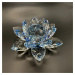 Křišťálové sklo - Lotosový květ Exclusive, Modrá