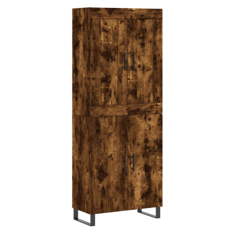 vidaXL Skříň highboard kouřový dub 69,5 x 34 x 180 cm kompozitní dřevo