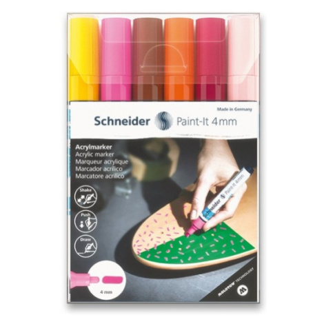 Akrylový popisovač Paint-It 320 4mm souprava 6 barev-V3 Schneider Schneider Electric